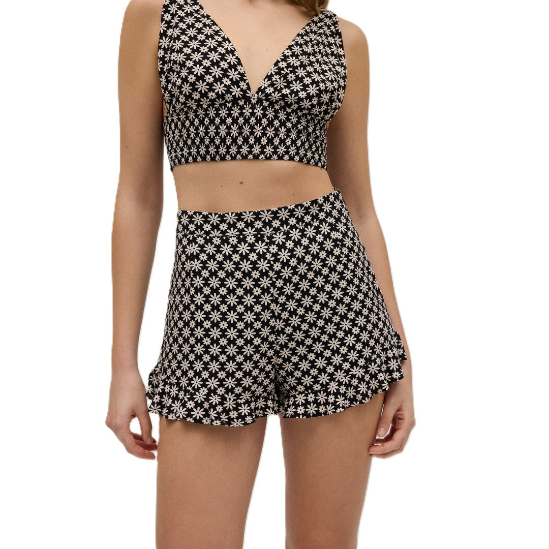 Ysabel Mora Beachwear Shorts Con Volant Stampa Floreale Donna - 86109