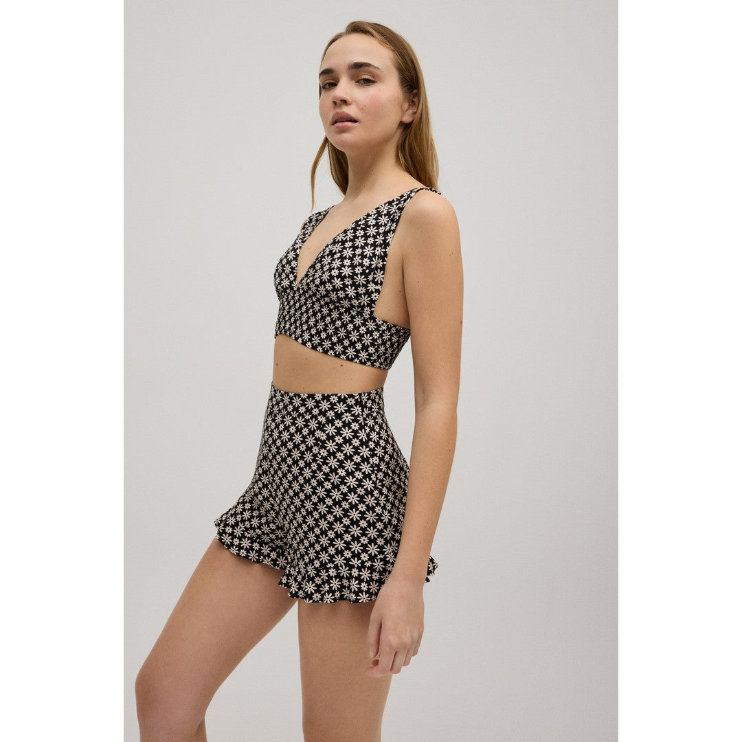 Ysabel Mora Beachwear Shorts Con Volant Stampa Floreale Donna - 86109
