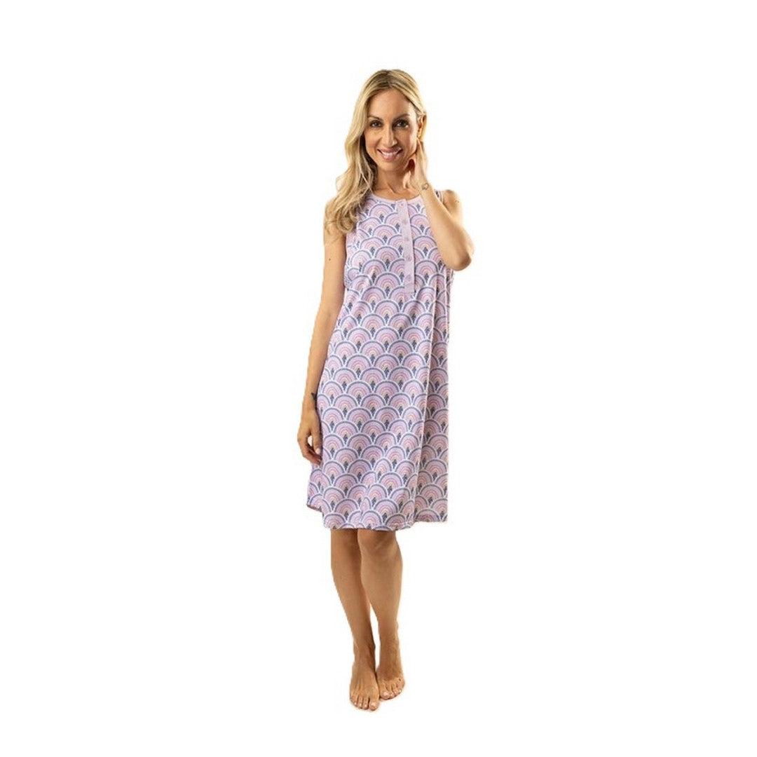 Gary camicia da notte donna conformata in cotone spalla larga - Z55108