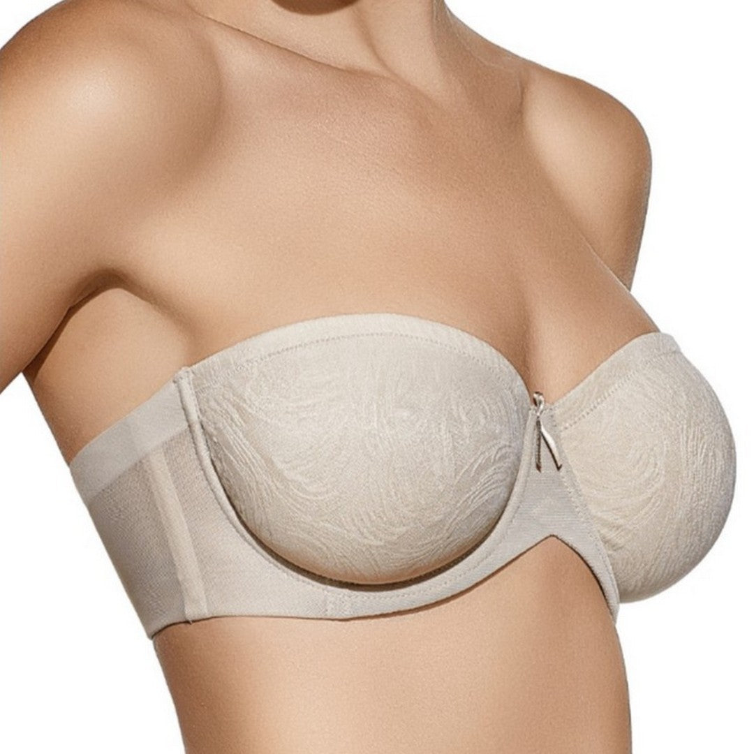 Selene Reggiseno a fascia donna senza spalline con ferro non imbottito nude