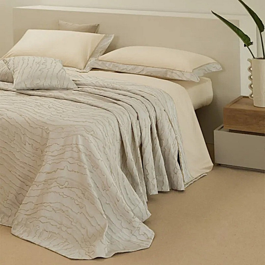 Battaglia Home Copriletto Matrimoniale Relax in Tessuto Jacquard con Bordo