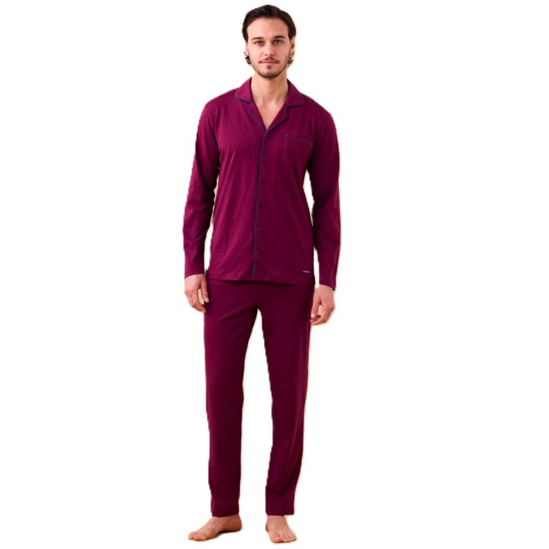 Noidinotte Pigiama Uomo Jersey Invernale CAldo Cotone  - FC003173