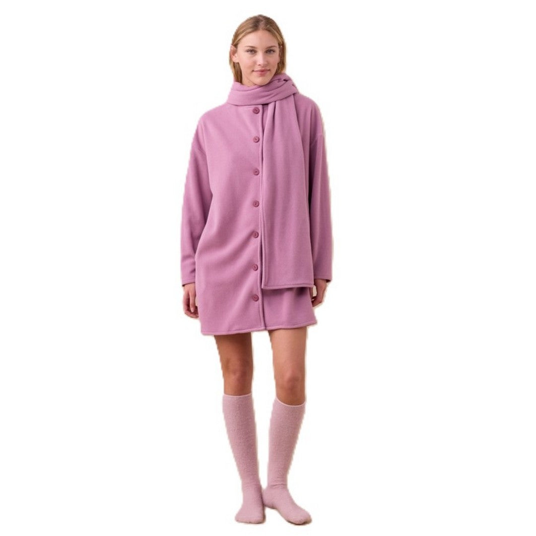 Noidinotte Vestaglia Donna Micropile Sciarpa Removibile - GE002997