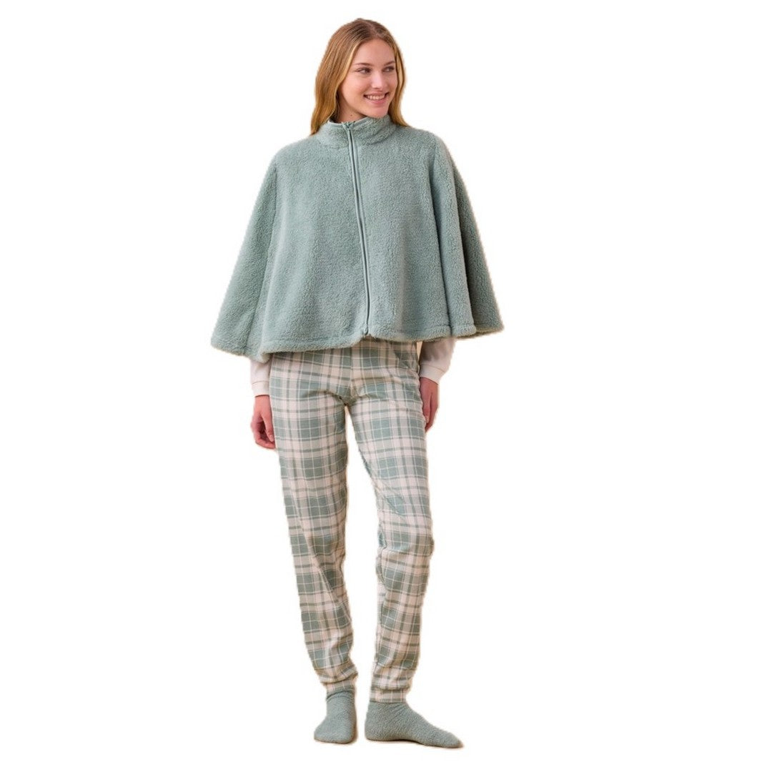 Noidinotte Poncho Donna Eco Pelliccia Con Lurex - GE003044