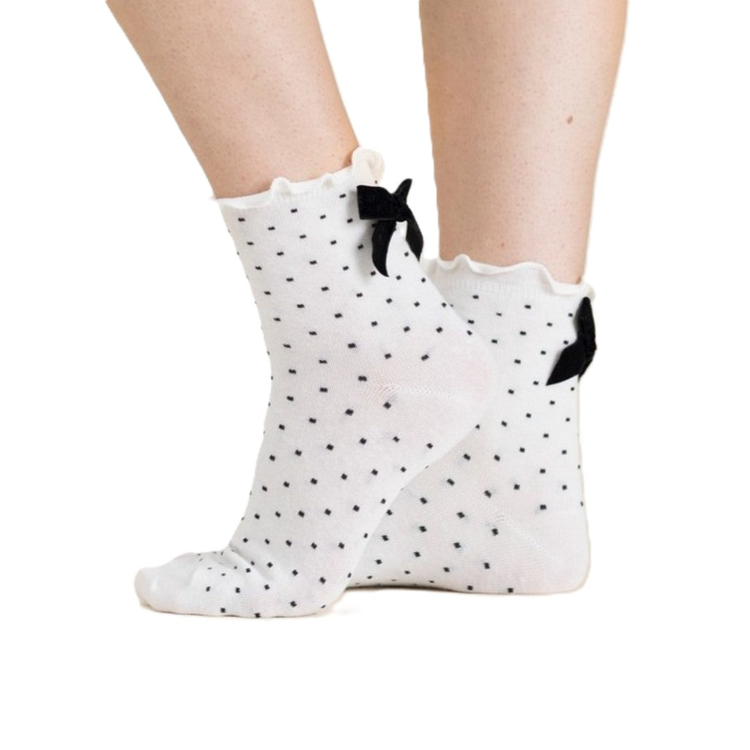 Noidinotte Calzini Donna in Cotone Caldo Cotone Fantasia Pois - TR001412