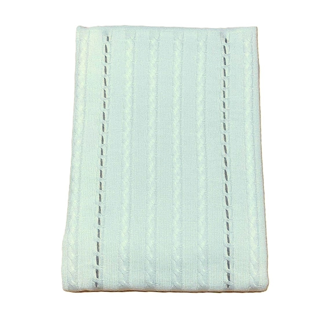La Margherita Copertina in lana  con Treccine Made in Italy