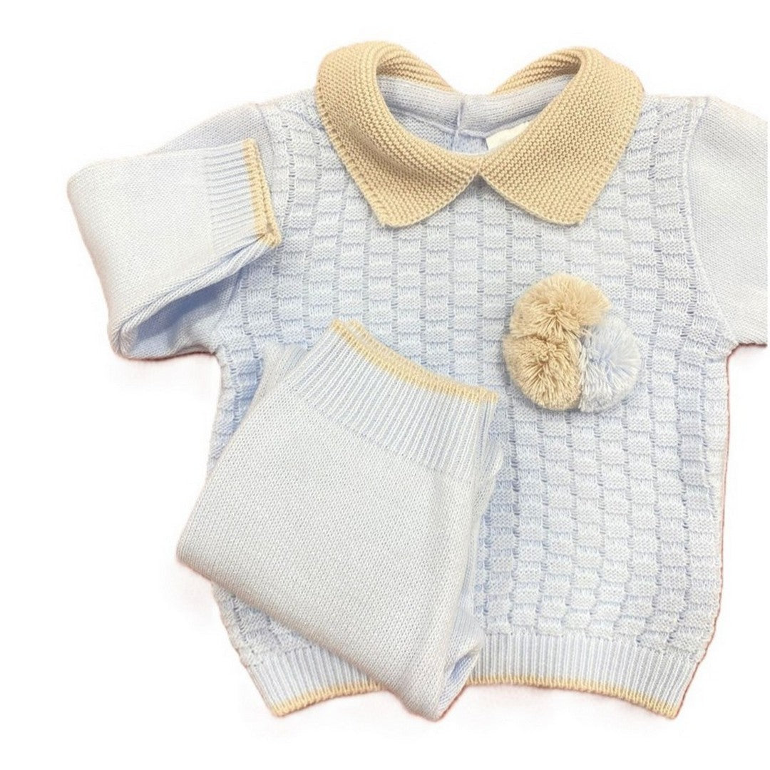 Prime Emozioni Completo 2 pezzi Nascita in lana 0-1 mese Made in Italy
