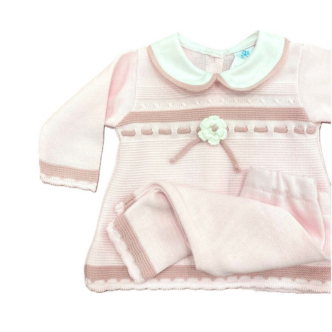 La Margherita Completo 2pezzi in lana 0-1 mese Made in Italy