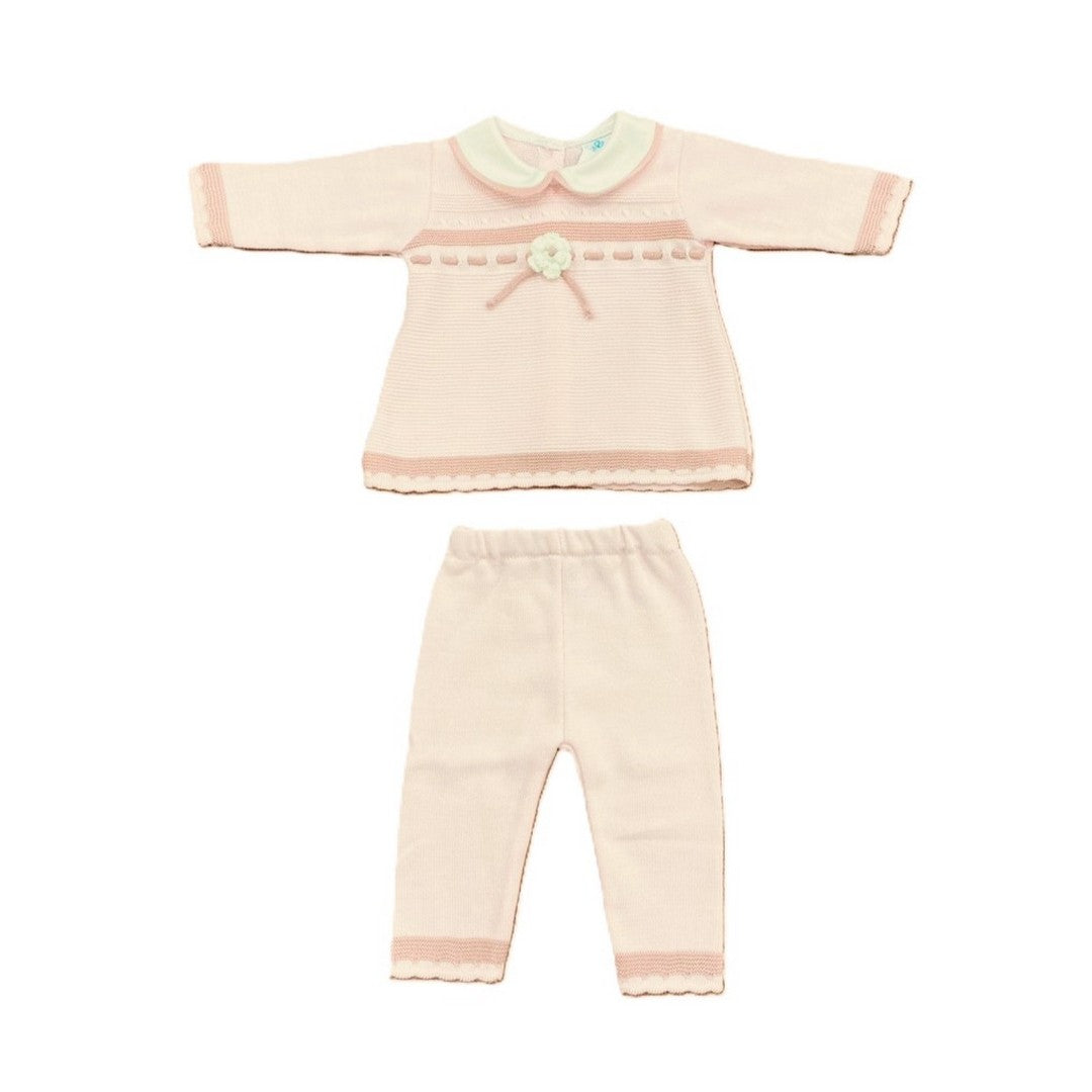 La Margherita Completo 2pezzi in lana 0-1 mese Made in Italy
