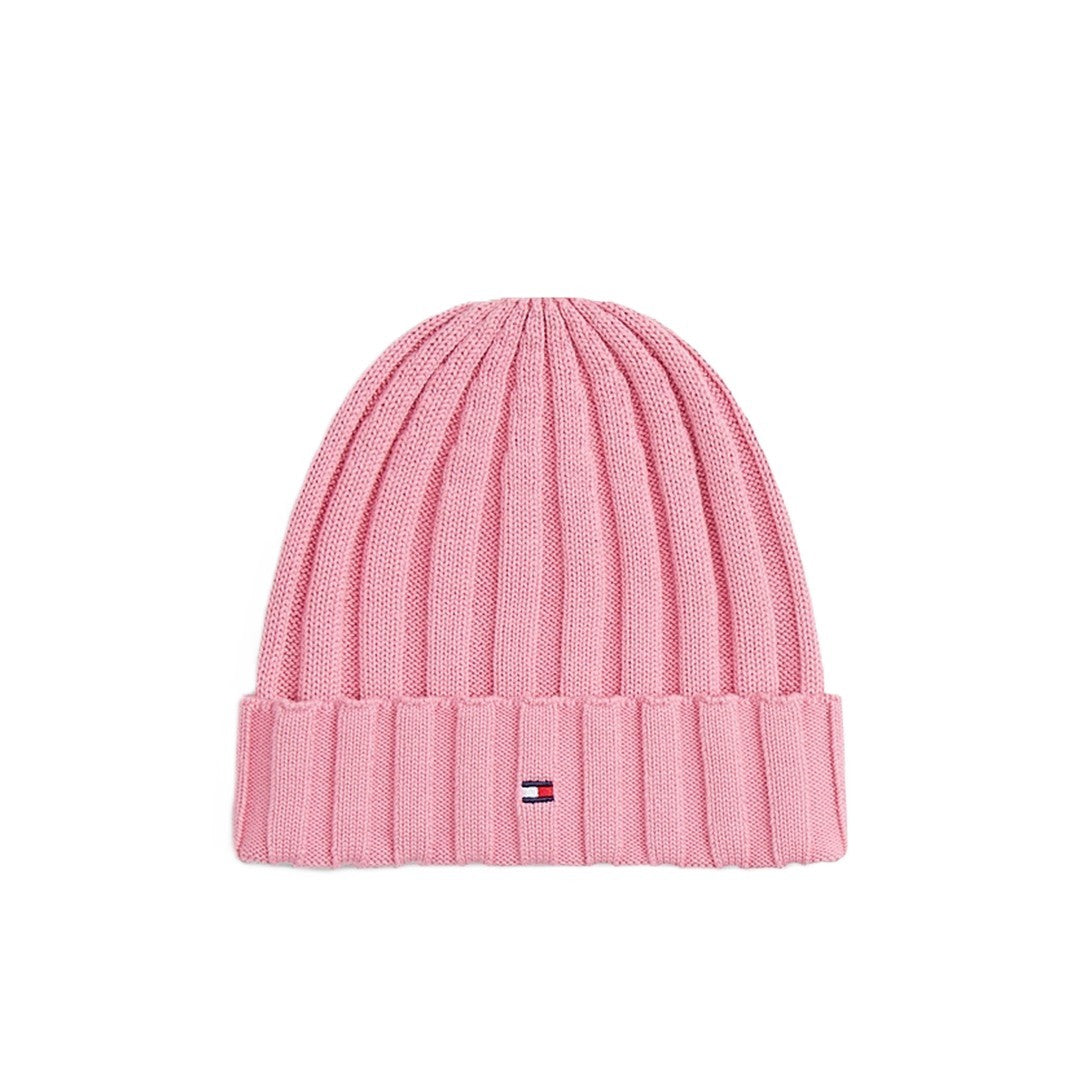Tommy Hilfiger Kids Cappello Beanie Kids Small Flag in Maglia Morbida - AU0AU020