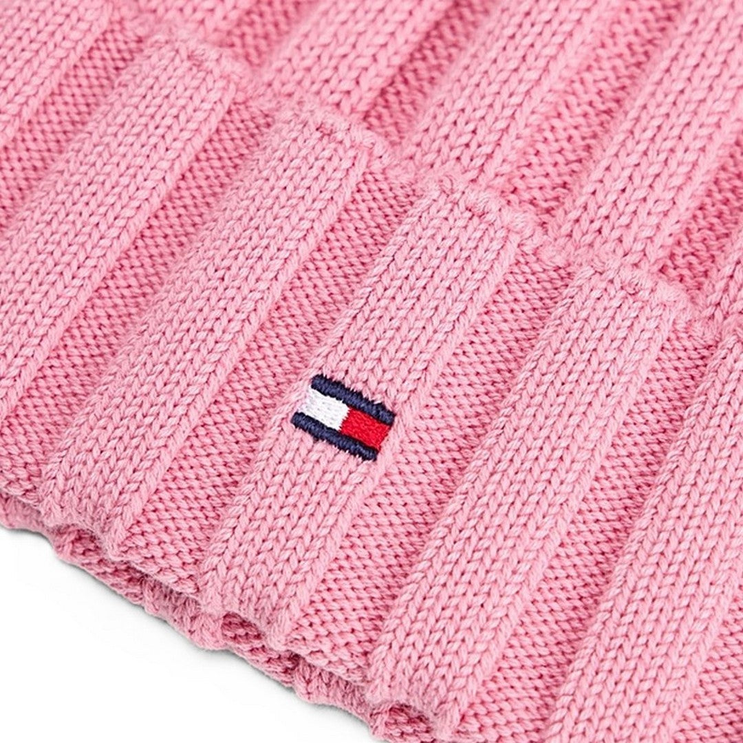 Tommy Hilfiger Kids Cappello Beanie Kids Small Flag in Maglia Morbida - AU0AU020