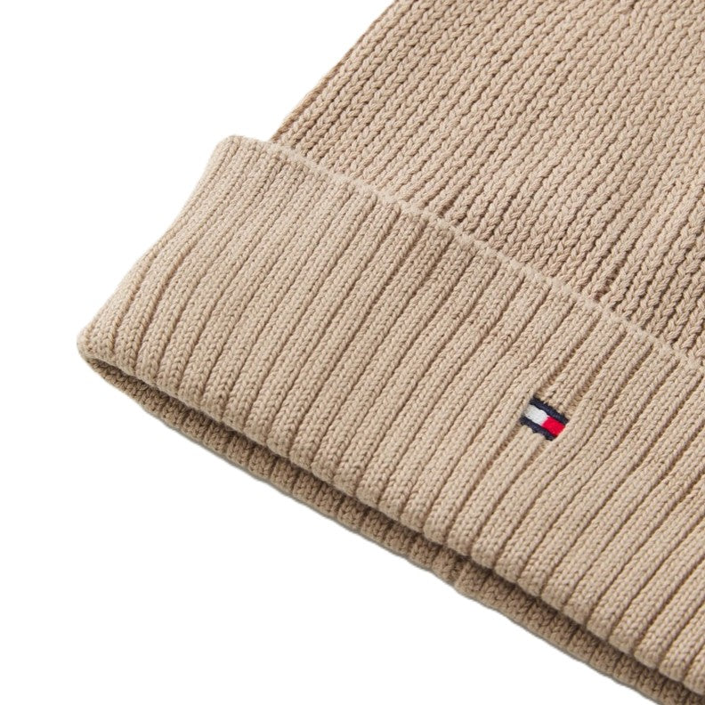Tommy Hilfiger Kids Cappello a Coste Bambino Rib Flag Beanie - AU0AU02006-GUQ