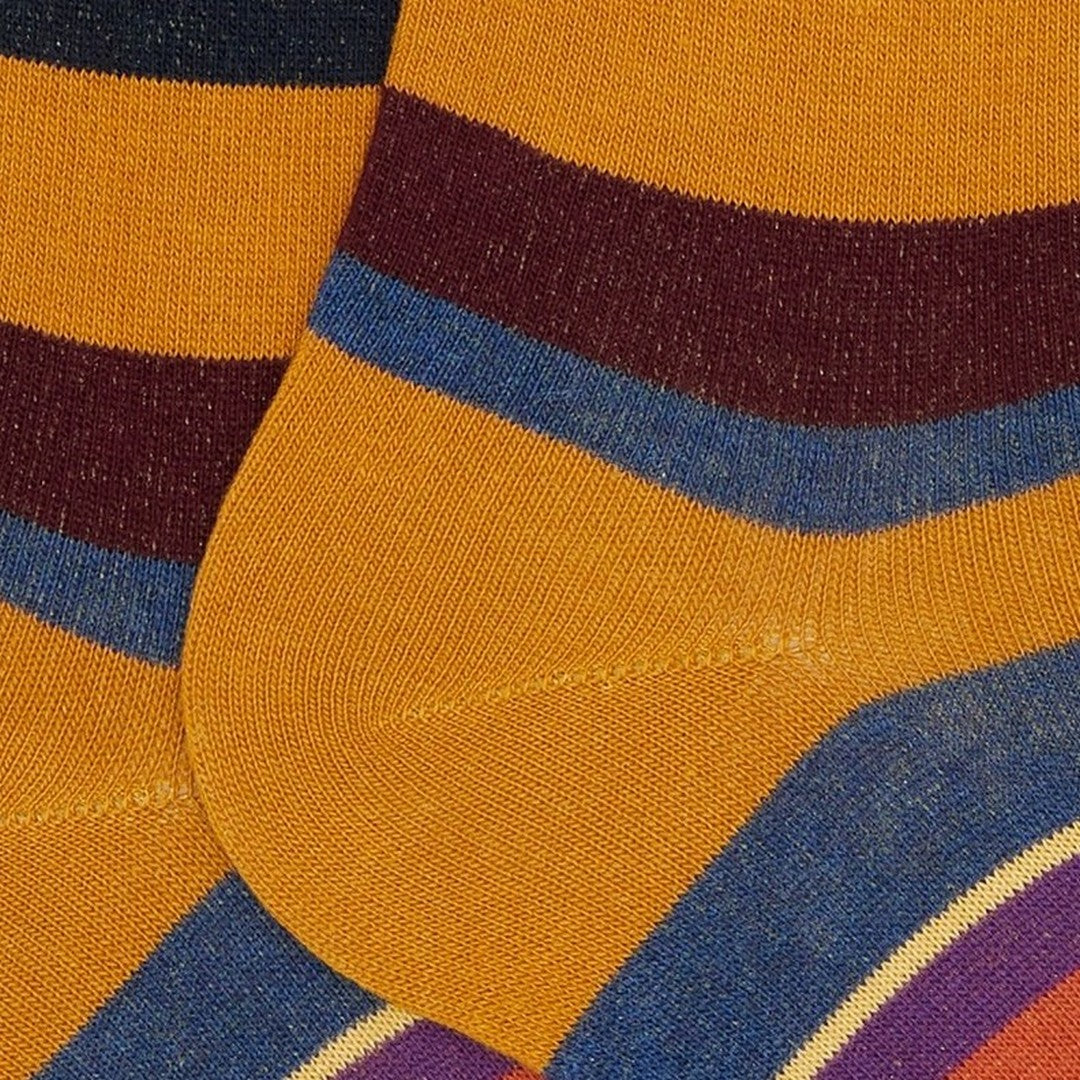 Gallo Calza Lunga Uomo Caldo Cotone Righe Multicolor