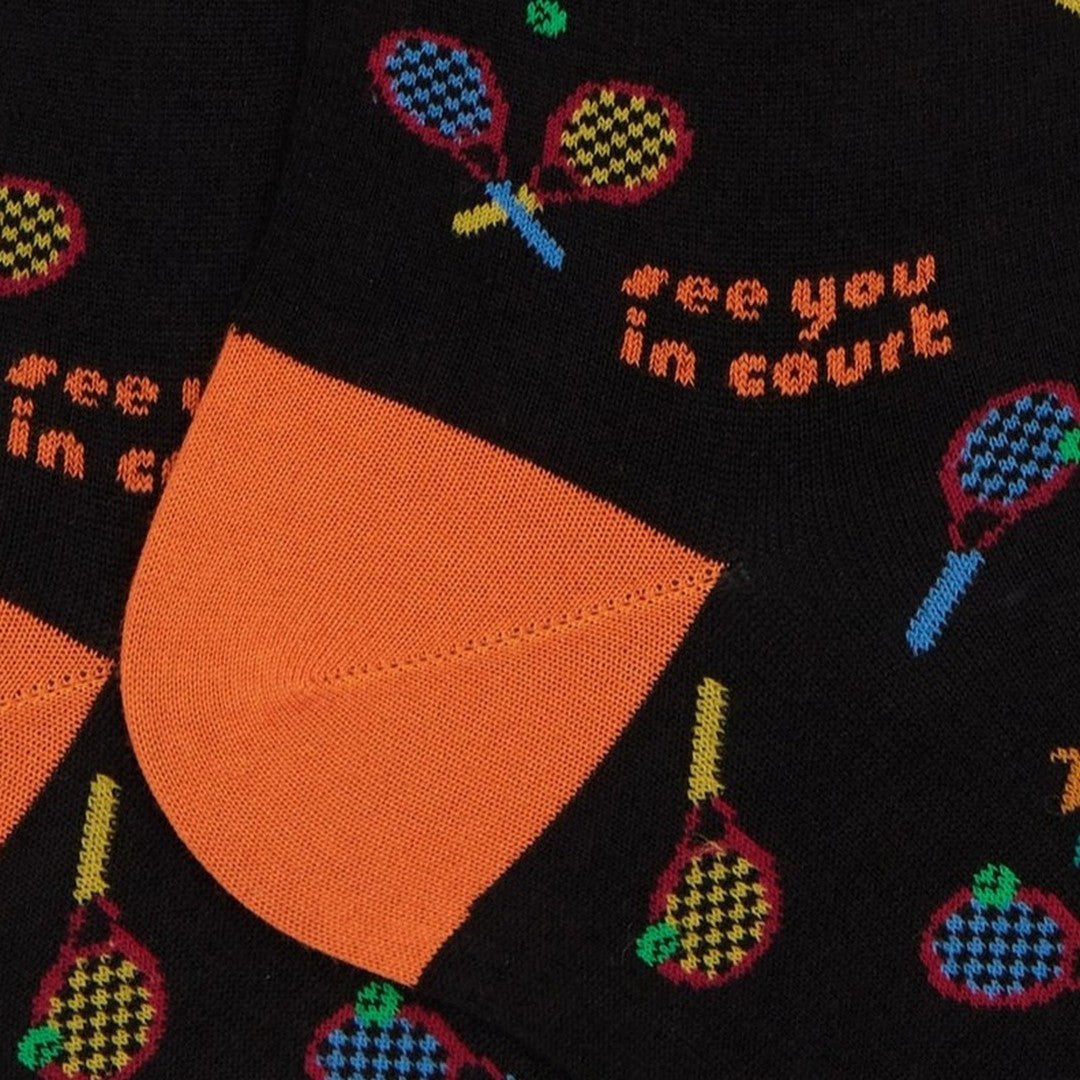 Gallo Calza Lunga Uomo Cotone Fantasia Tennis Nero