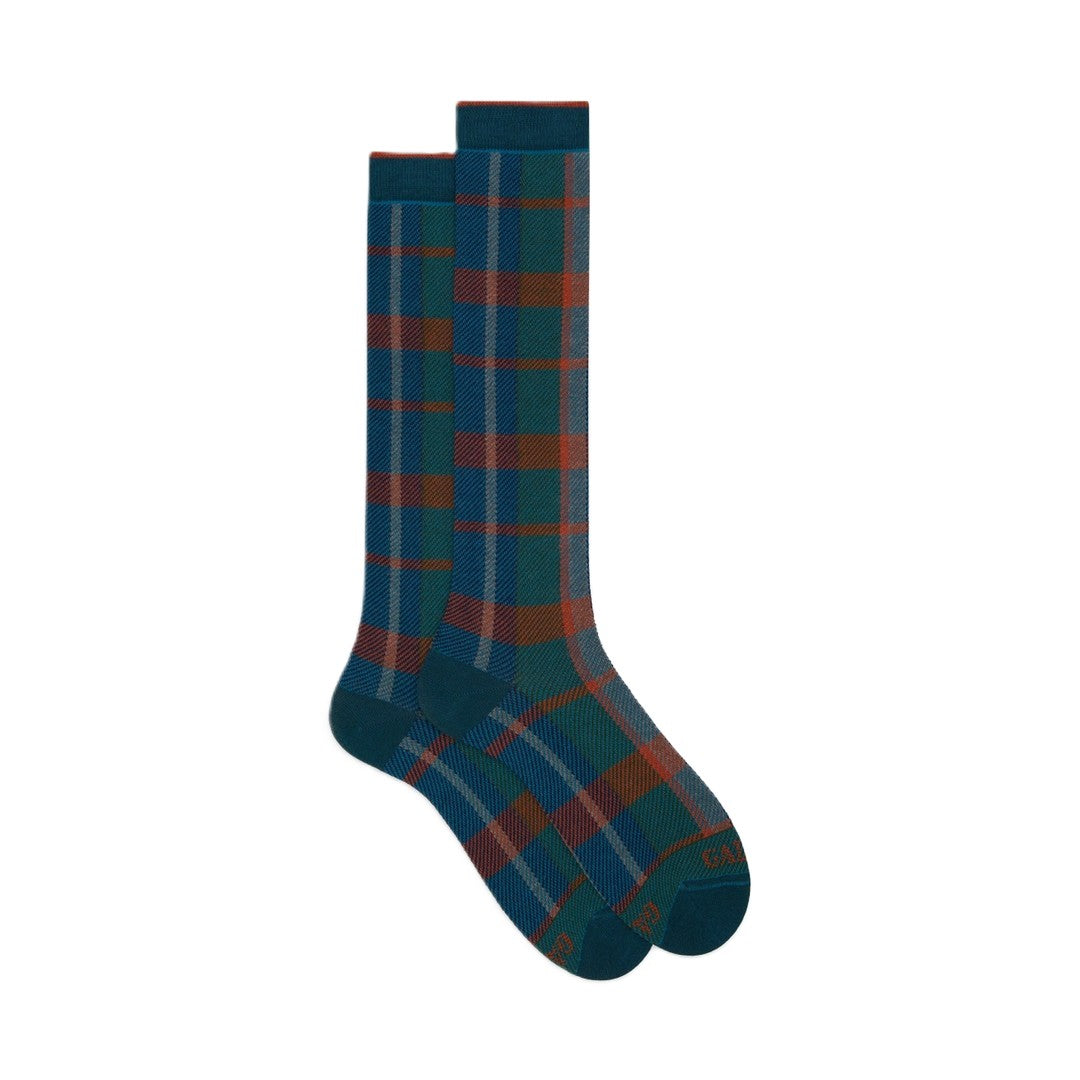 Gallo Calza Lunga Uomo Fantasia Tartan Laguna