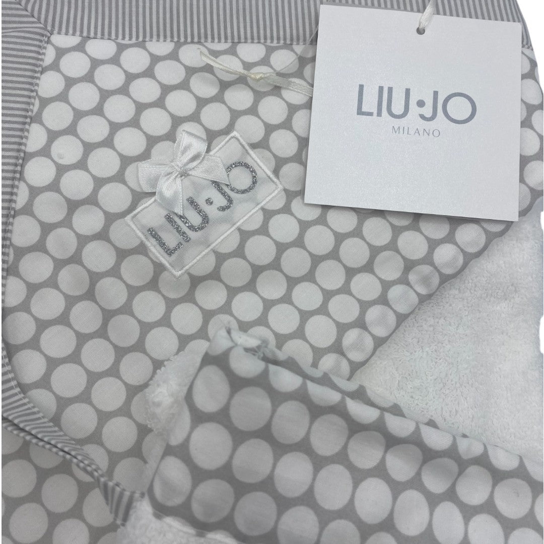 Liu Jo Baby Accappatoio Triangolo In Spugna con Manopola Righe Pois BB108B-00392