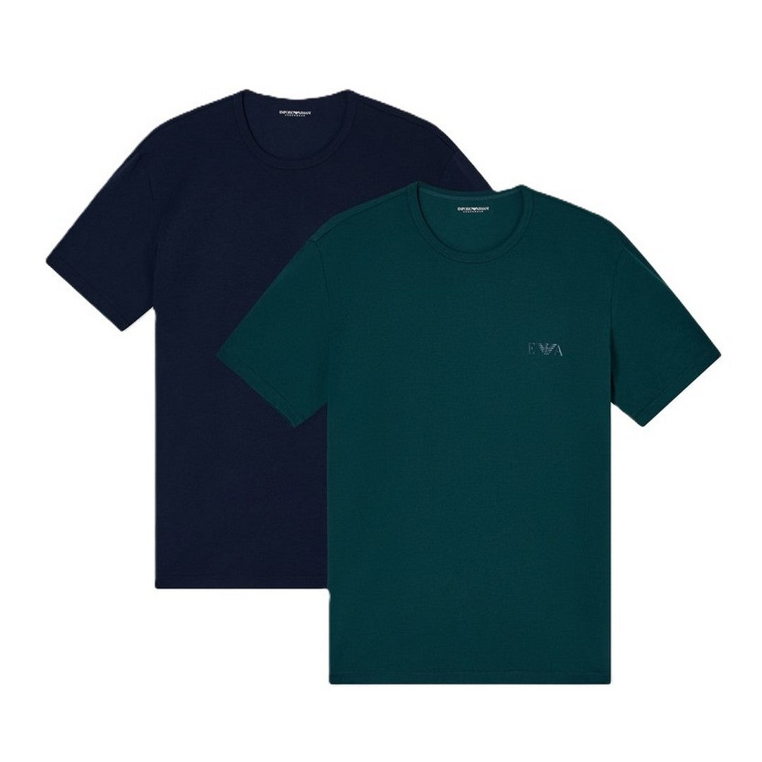 Emporio Armani 2 T-shirt Uomo Mezza Manica logo bold monogram EM000391-AF10776