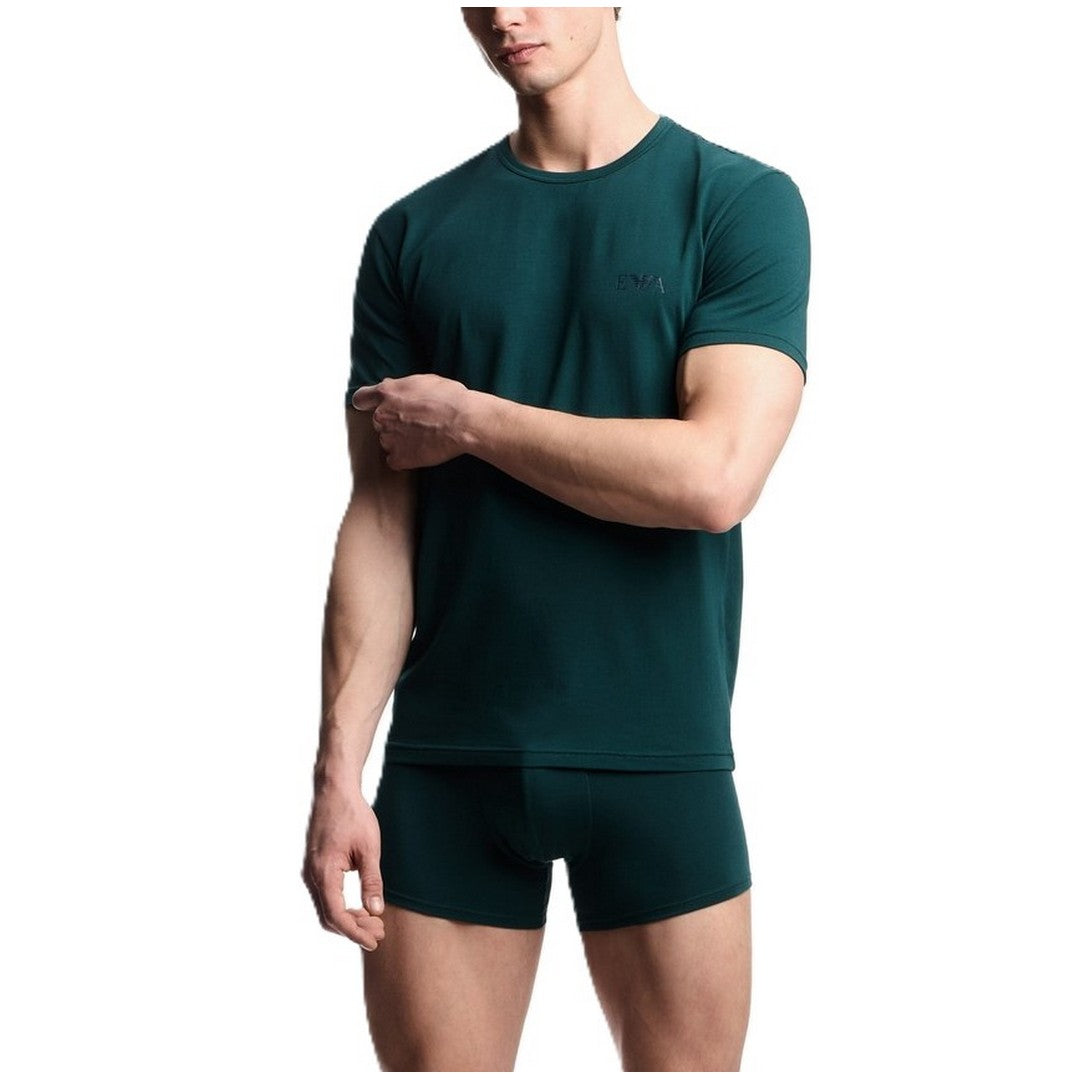 Emporio Armani 2 T-shirt Uomo Mezza Manica logo bold monogram EM000391-AF10776