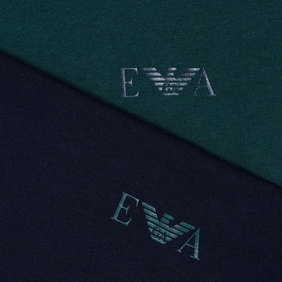 Emporio Armani 2 T-shirt Uomo Mezza Manica logo bold monogram EM000391-AF10776