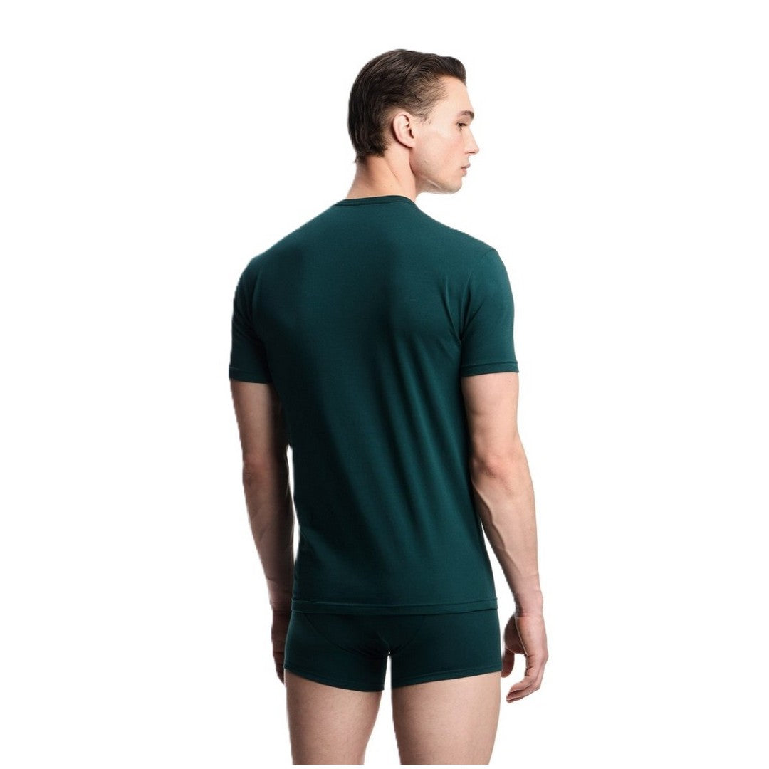 Emporio Armani 2 T-shirt Uomo Mezza Manica logo bold monogram EM000391-AF10776
