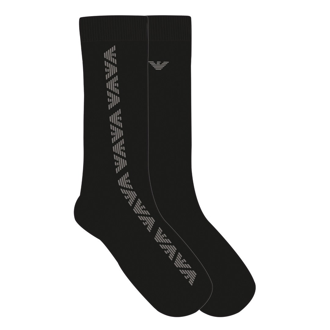 Emporio Armani 2 Pack Calze Lunghe Uomo EM000545-AF18180-MC005