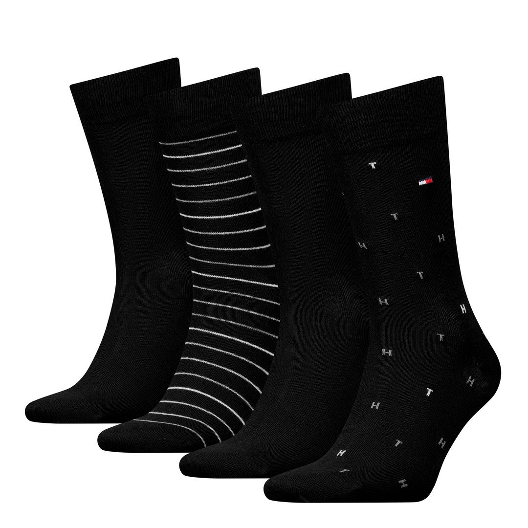 Tommy Hilfiger calze uomo x4  giftbox Nero 701235375 002
