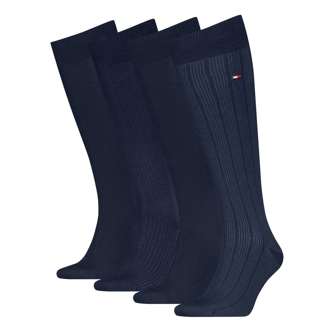 Tommy Hilfiger Uomo Calza Lunga Caldo Cotone 4P Giftbox Blu 701235378 001