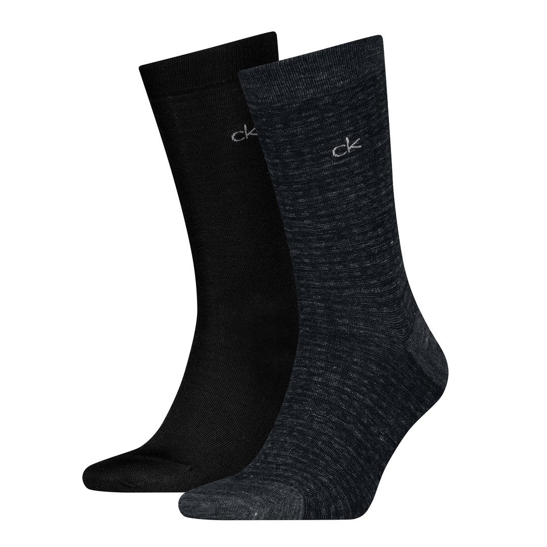Calvin Klein Uomo Calzini 2P Melange Grid 701235971 001