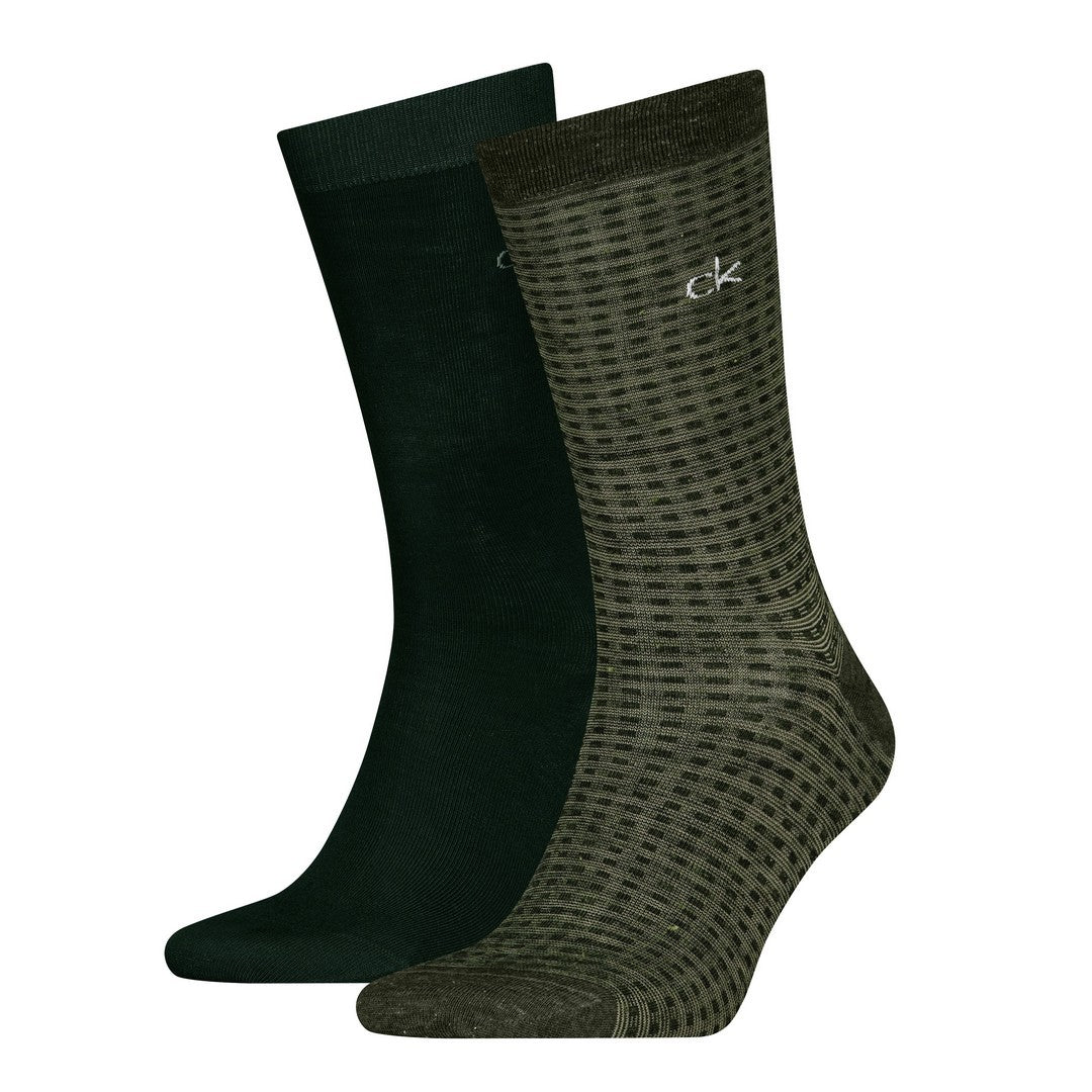 Calvin Klein Uomo Calzini 2P Melange Grid 701235971 003
