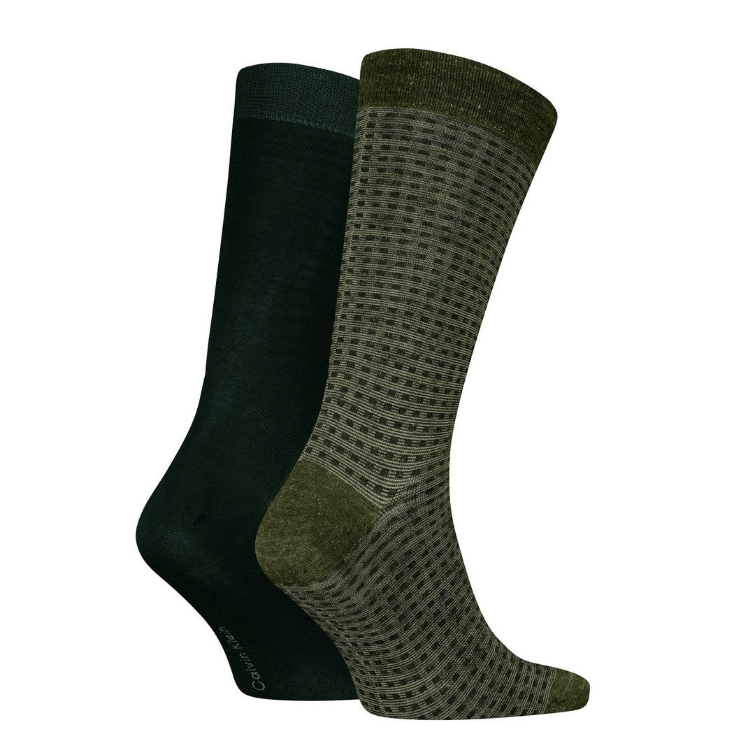 Calvin Klein Uomo Calzini 2P Melange Grid 701235971 003