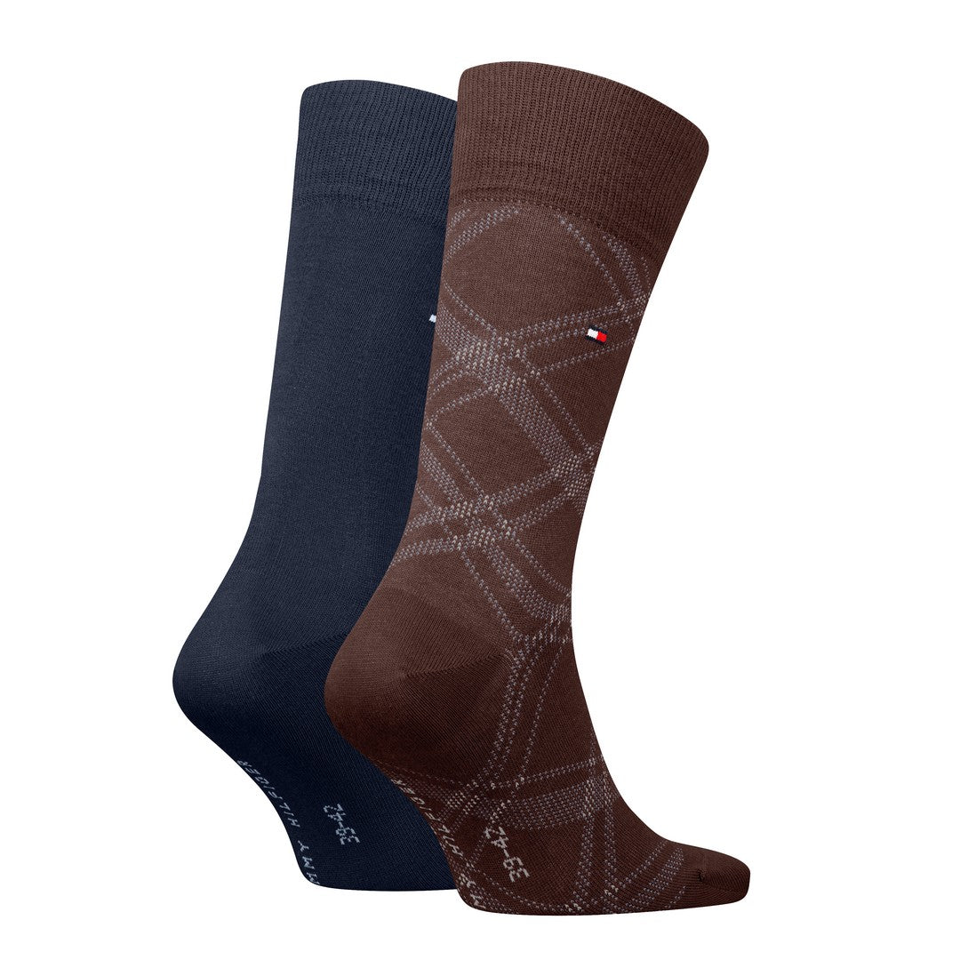 Tommy Hilfiger Uomo 2P Calze Eleganti Check 701236310 002