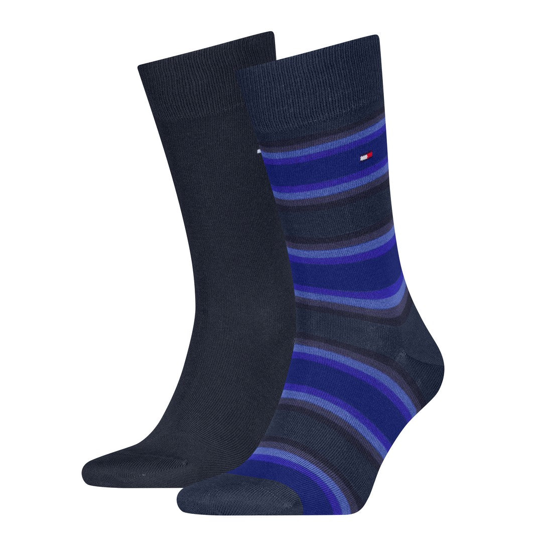 Tommy Hilfiger Uomo 2P Calze Eleganti Gradient Stripe 701236312 002