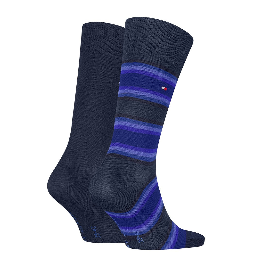 Tommy Hilfiger Uomo 2P Calze Eleganti Gradient Stripe 701236312 002