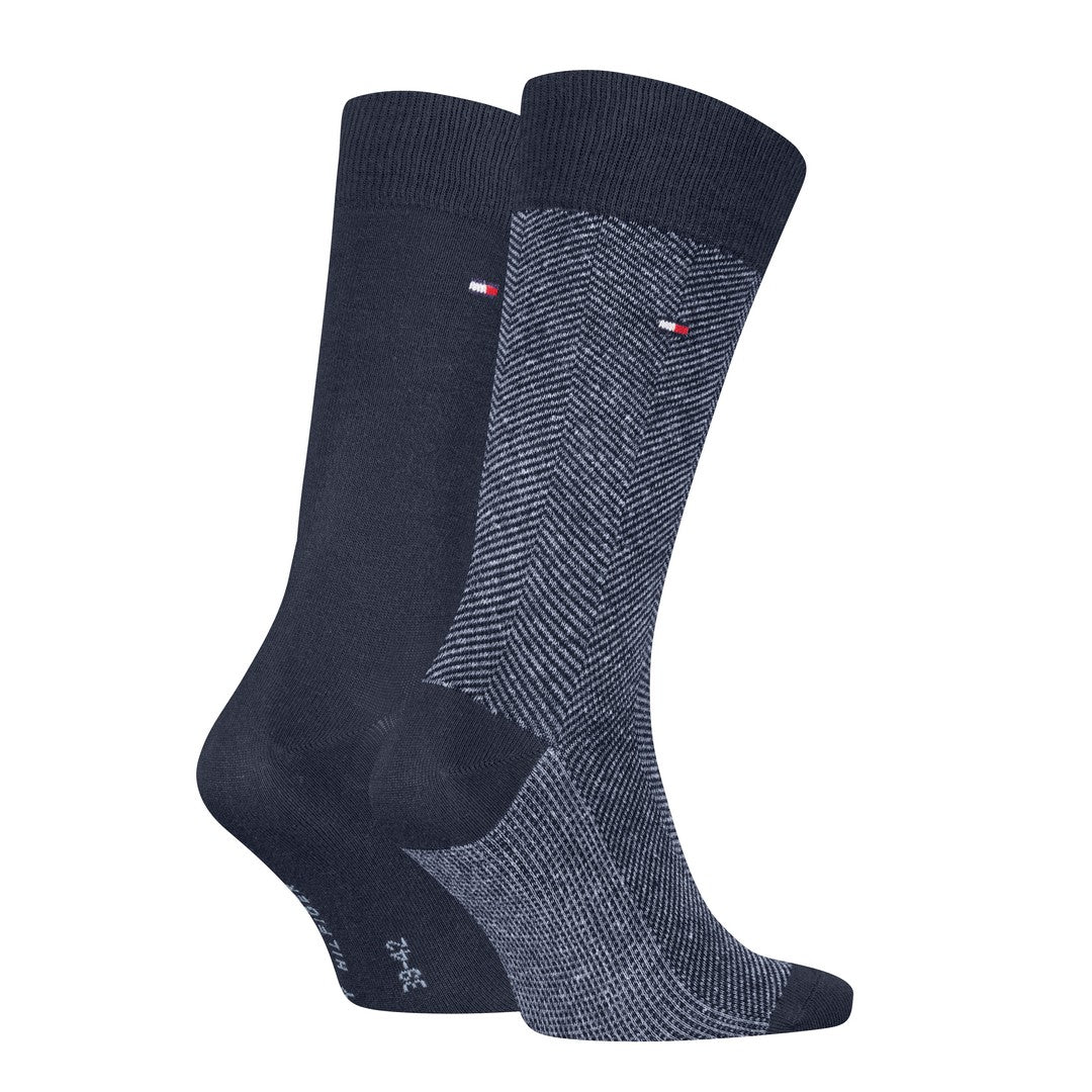 Tommy Hilfiger Uomo 2P Calze Eleganti Spigato Herringbone 701236313 002