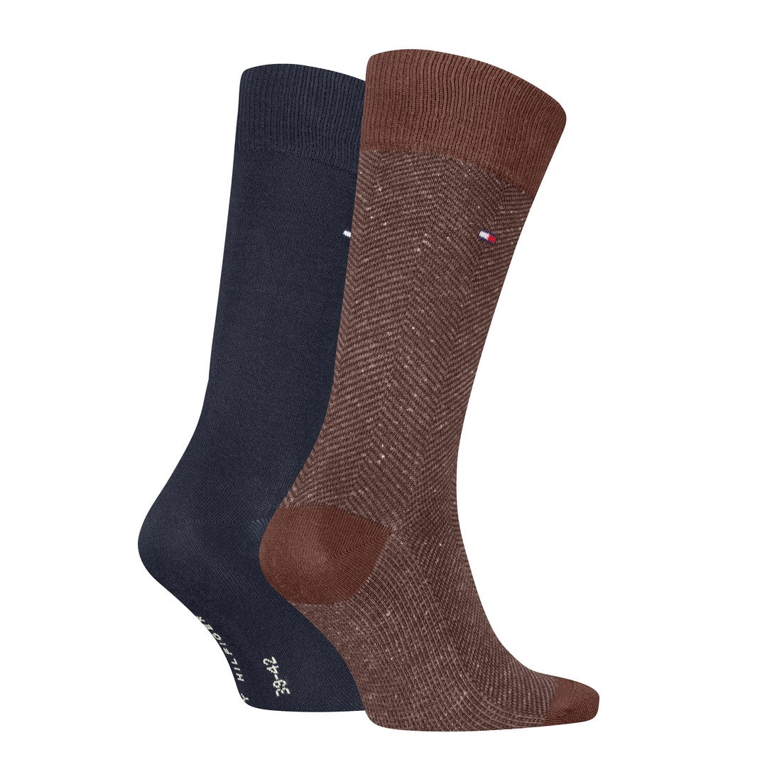 Tommy Hilfiger Uomo 2P Calze Eleganti Spigato 701236313 003