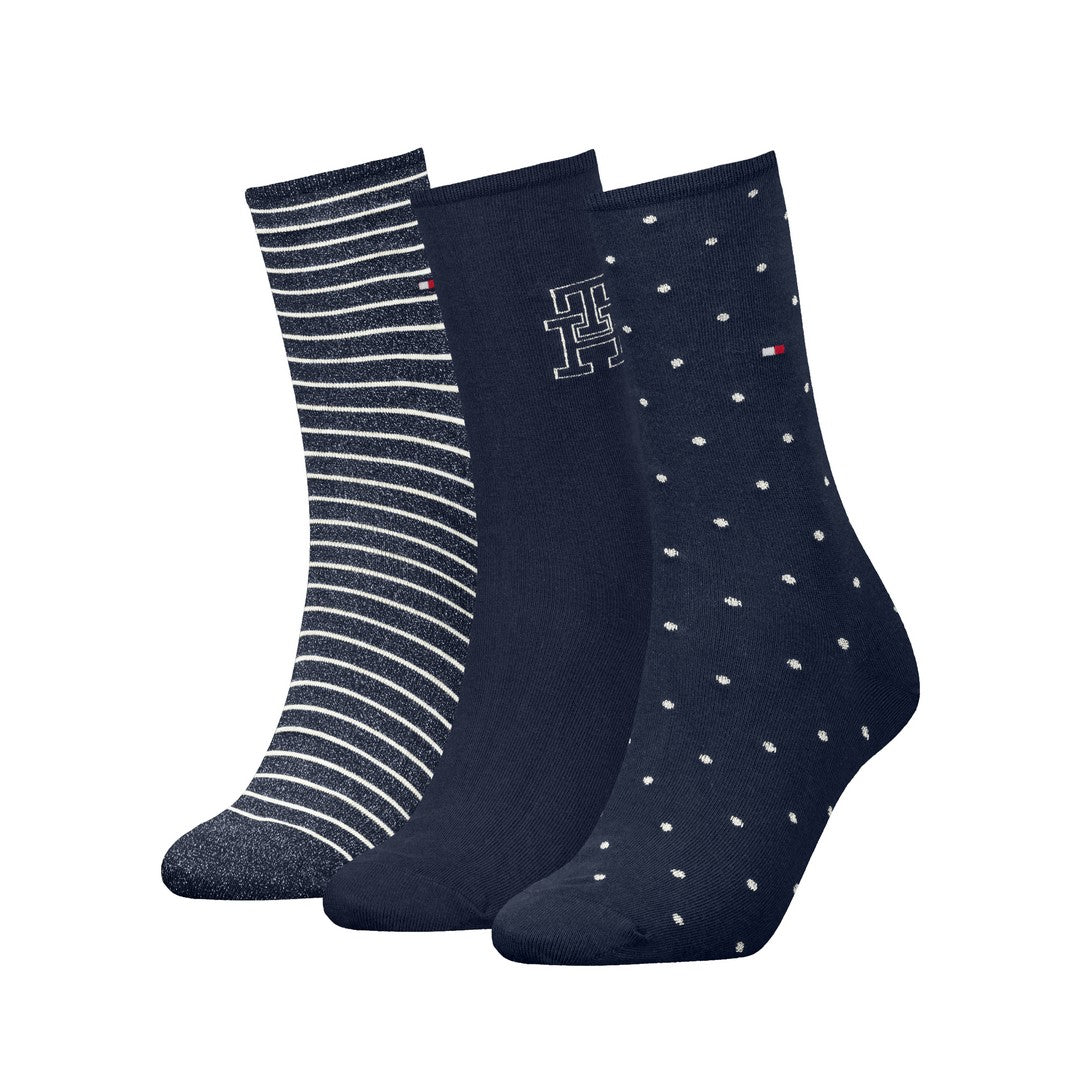 Tommy Hilfiger Donna Calze Corte 3P Giftbox 701236464 001
