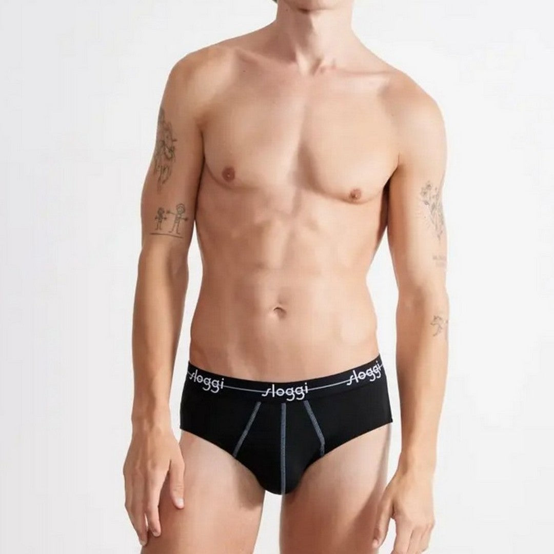 Sloggi Uomo 2P Slip Start Midi 0004 Nero