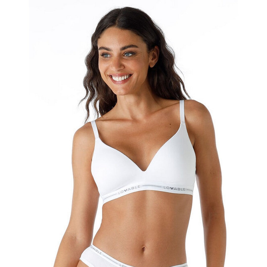 Lovable Donna Reggiseno triangolo imbottito senza ferretto L0DCQ Bianco
