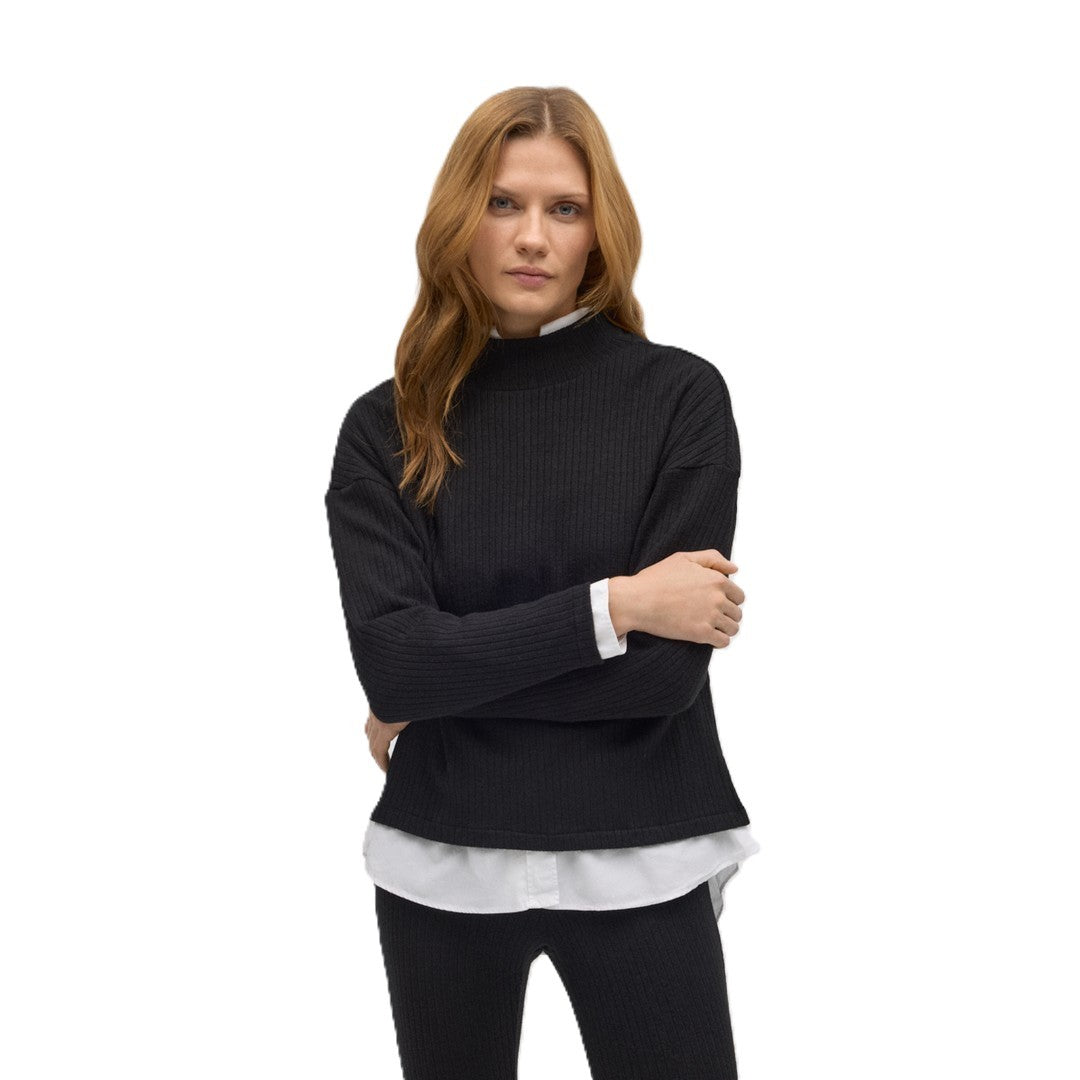 Ysabel Mora Donna Maglia a Coste Black - 70679