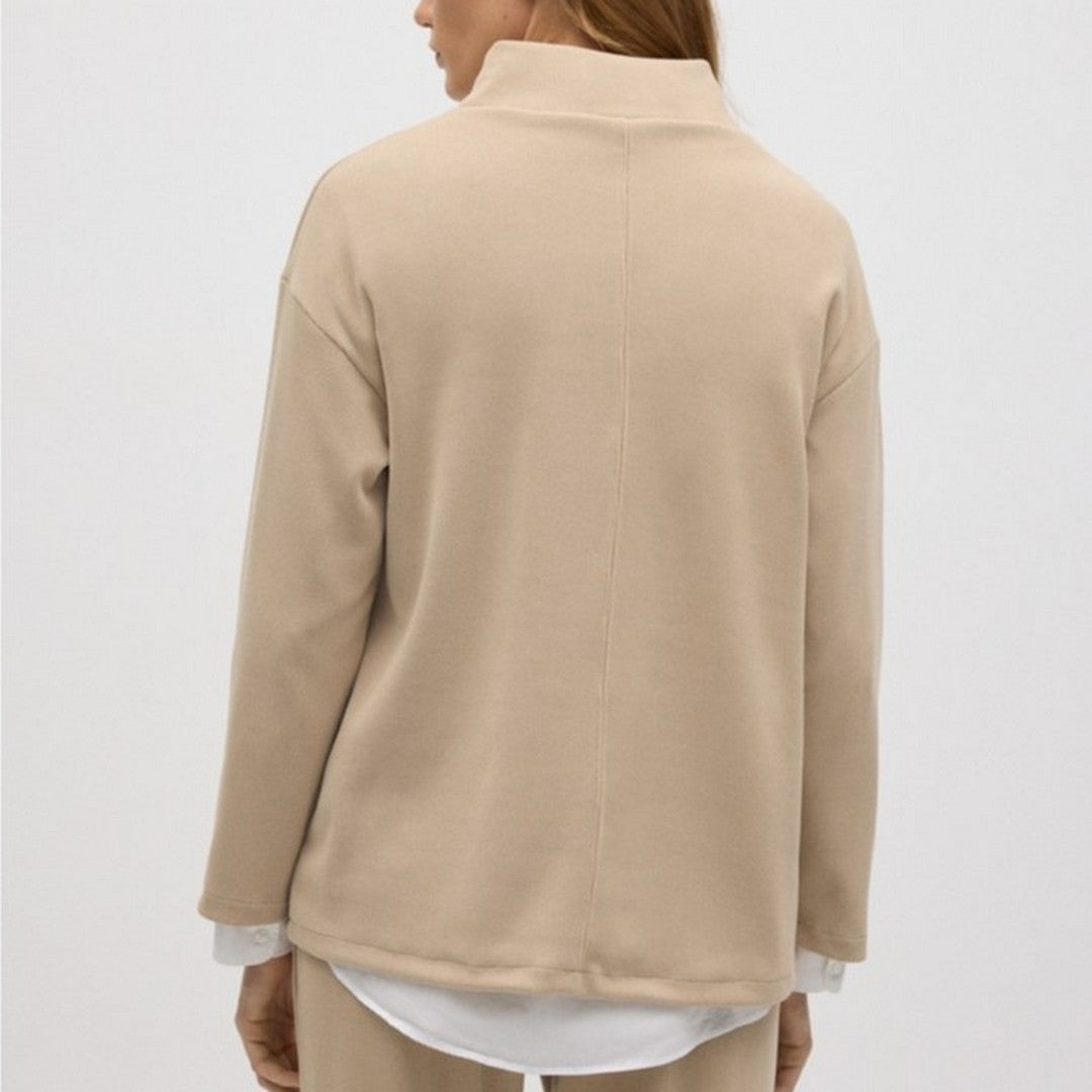 Ysabel Mora Donna Felpa Almond Effetto Velluto - 70682