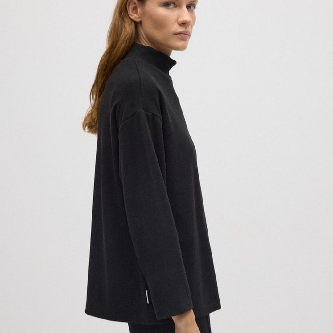 Ysabel Mora Donna Felpa Black Effetto Velluto - 70682