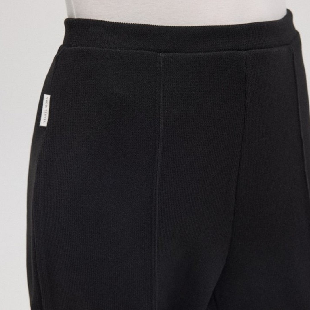 Ysabel Mora Donna Pantalone Black Effetto Velluto - 70684