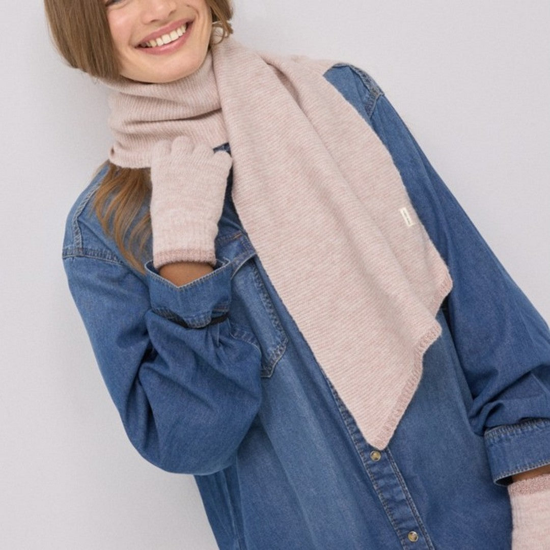 Ysabel Mora Donna Set Sciarpa E Guanti Cipria - 70686