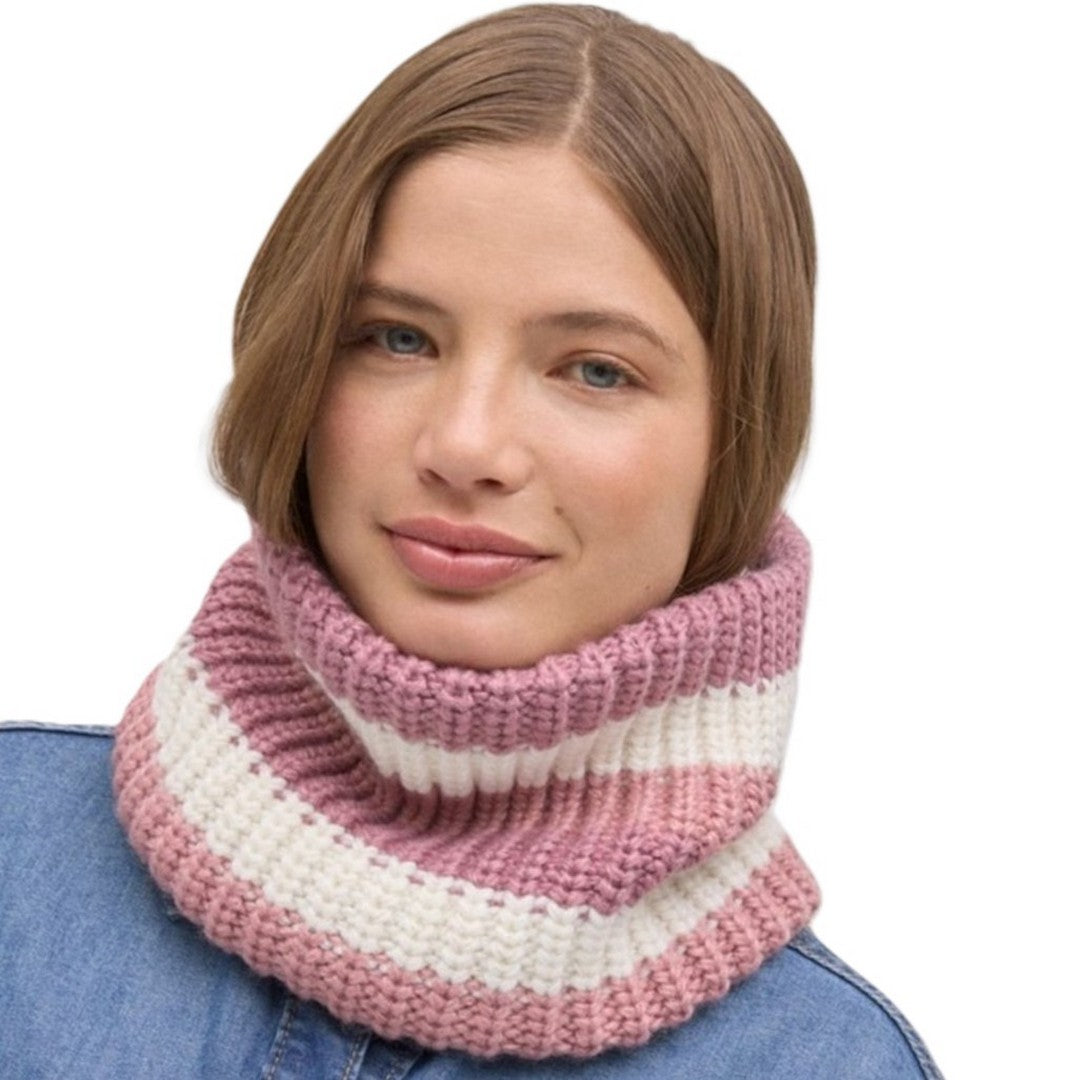 Ysabel Mora Donna Sciarpa ad Anello a Righe - 70694