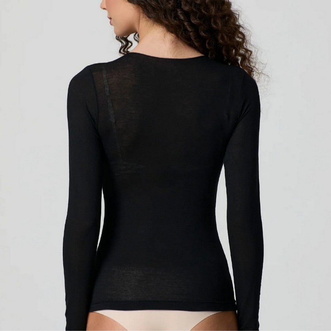 Jadea Donna Maglia Scollo a V con Pizzo
