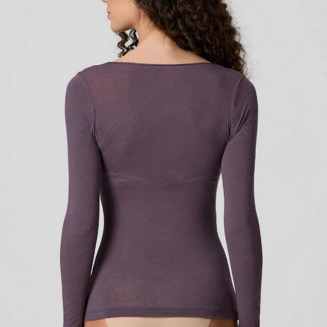 Jadea Donna Maglia in Cashmere Scollo a V con Inserto Pizzo