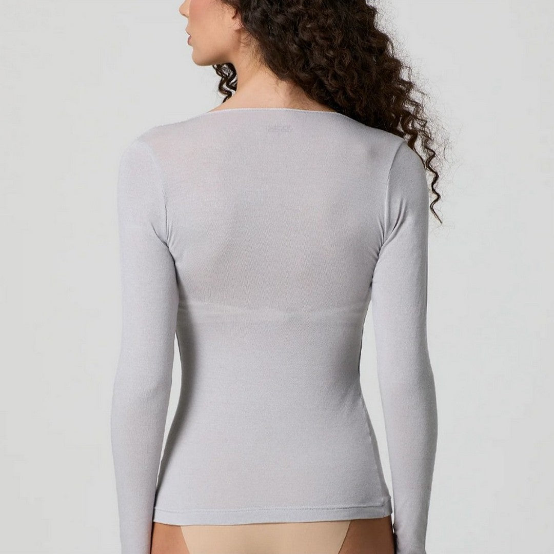 Jadea Donna Maglia in Cashmere Scollo a V con Inserto Pizzo