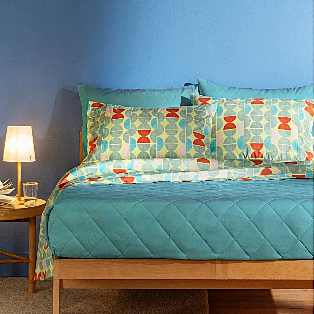 Bassetti Completo Lenzuola Matrimoniale Berry 4 Federe