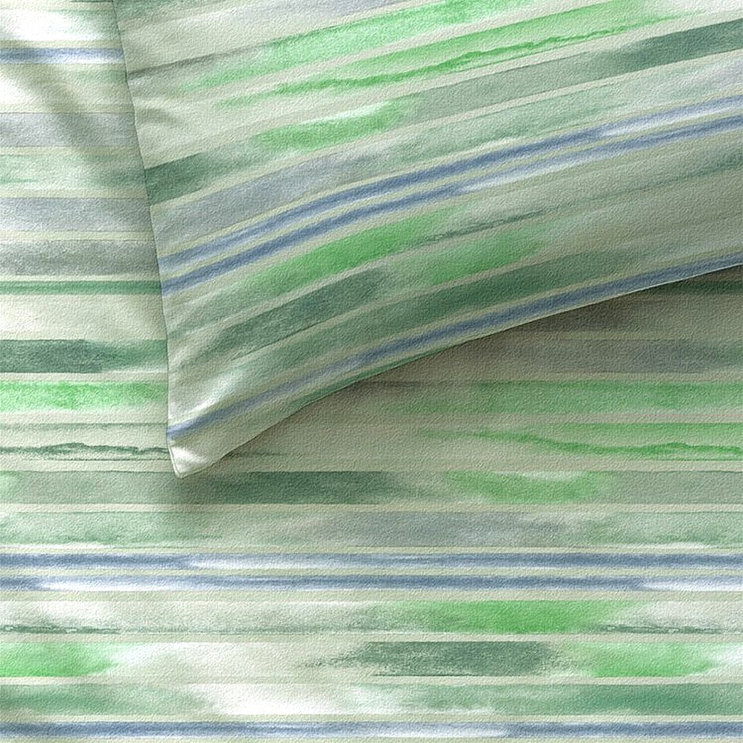 Bassetti Completo Lenzuola Matrimoniale Upright 4 Federe Verde