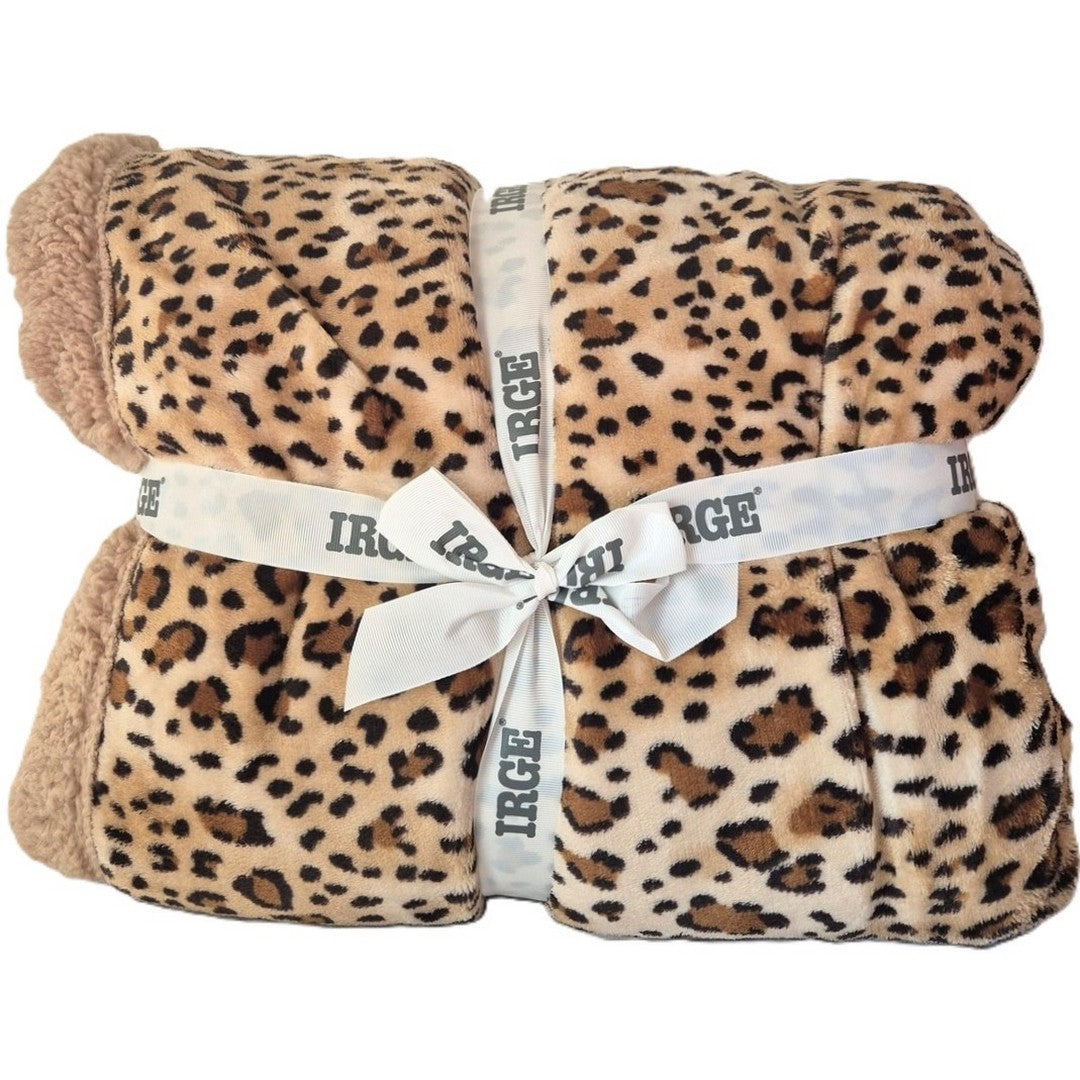 Irge Plaid Matrimoniale animalier 200x225 con Pelliccia Miranda